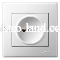 Розетка без заземления Lezard Lesya, белая (705-0202-121)